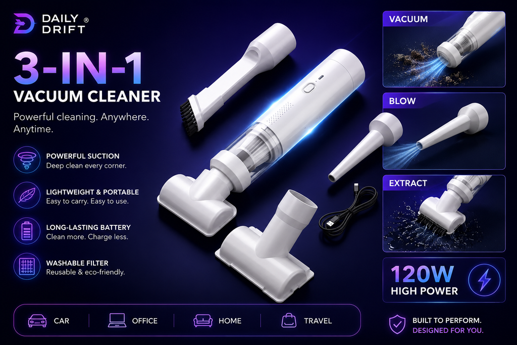 Lightweight Handheld Car Vacuum Cleaner™
